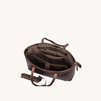 Duchess Brown Leather Tote