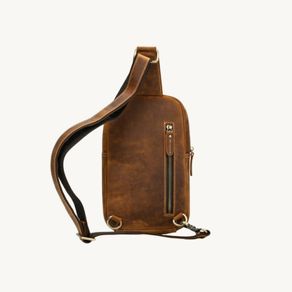 Hawk Tan Leather Sling Crossbody