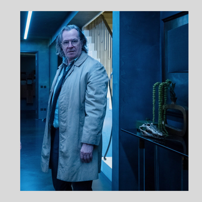 Gary Oldman Slow Horses Beige Cotton Long Coat