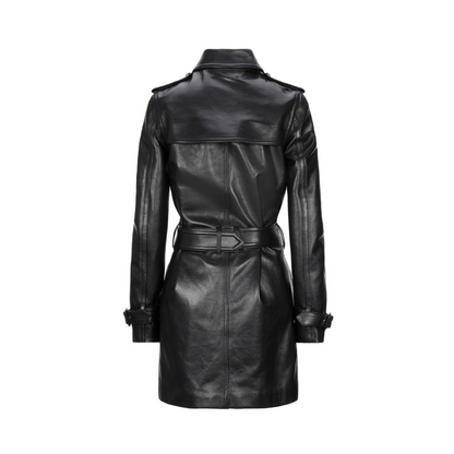 Philippine Leroy Emily In Paris Black Full-Grain Leather Trench Coat