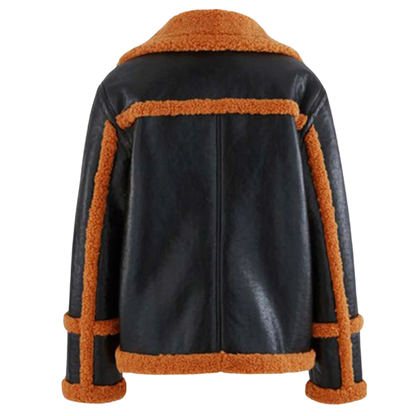 Brown & Black Outlaw Shearling Jacket
