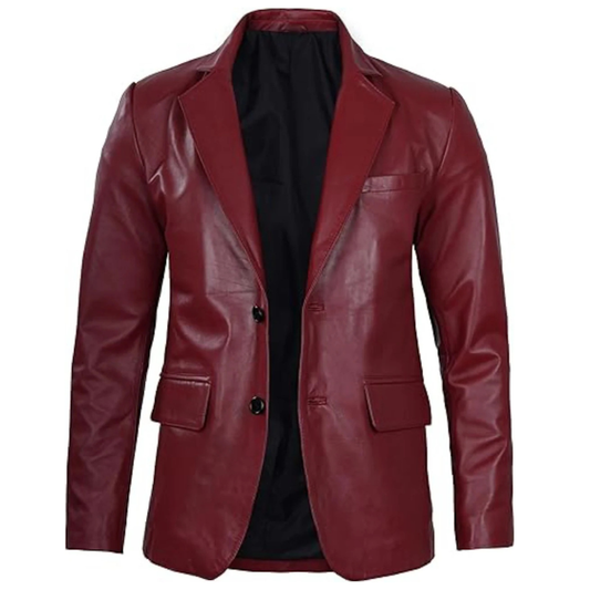 Maroon-Lambskin-Luxe-Blazer