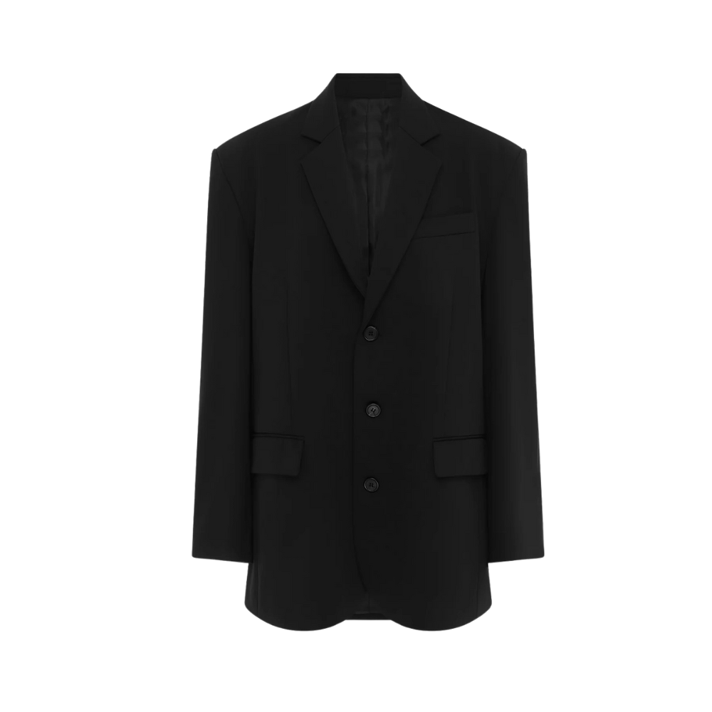 Women's Black Suit Jacket with Lapel Collar