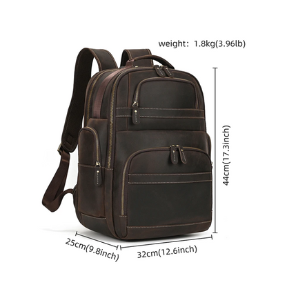 Dark Brown Vintage Leather Backpack