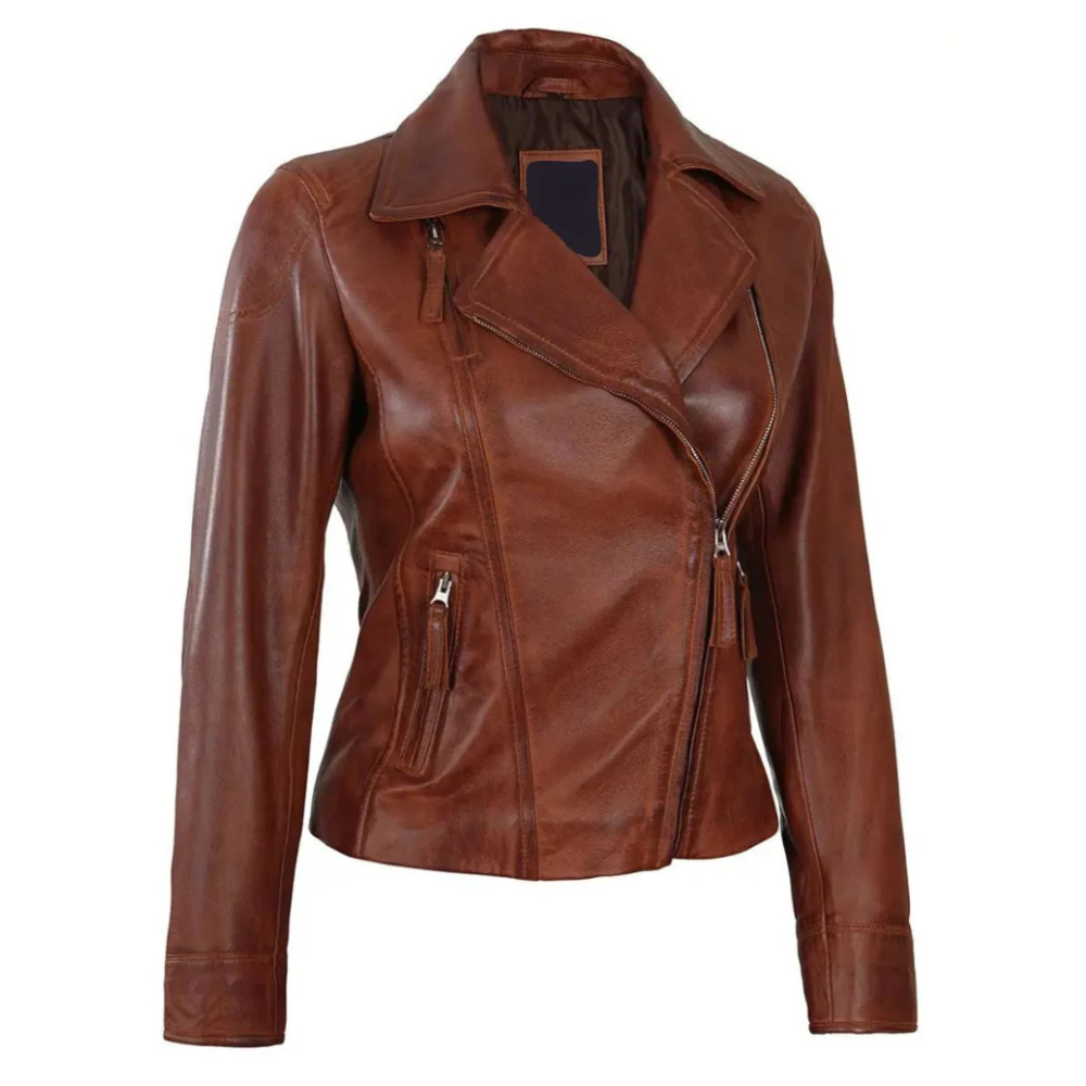 Brown Tryst Biker Jacket