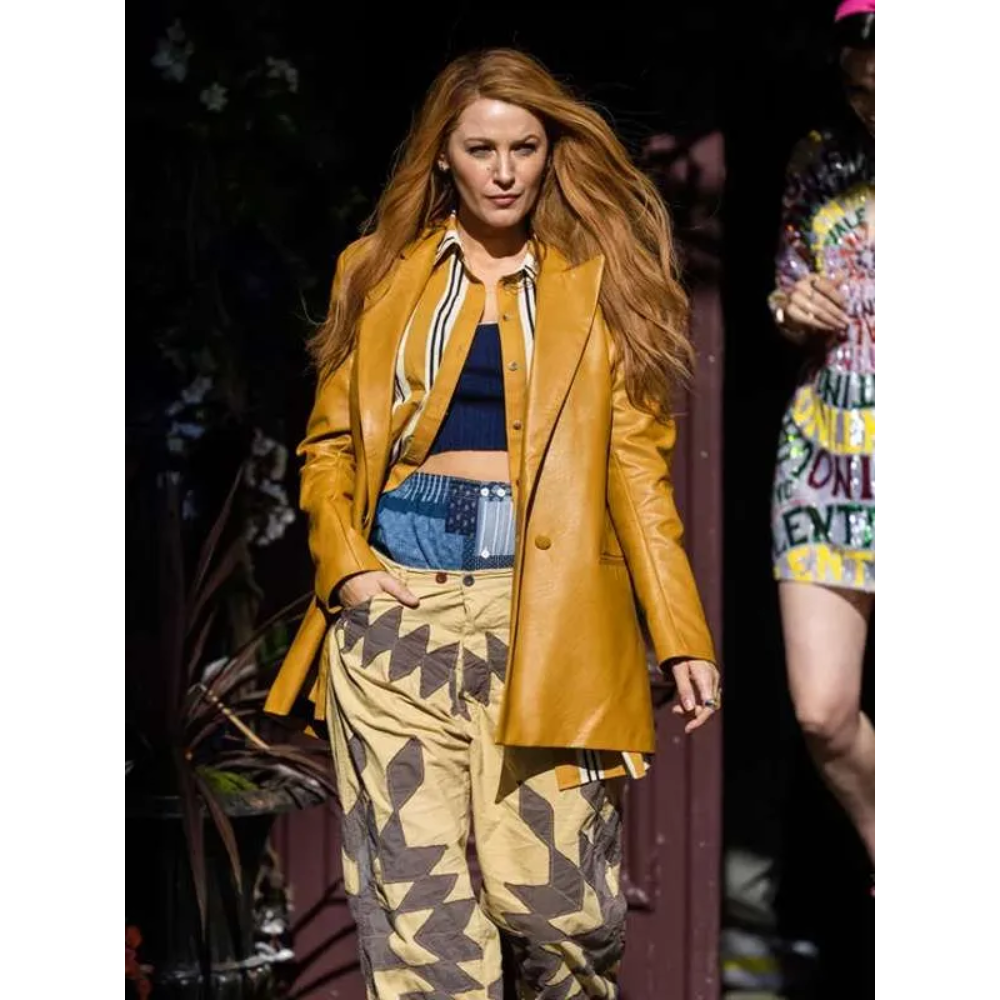 Blake Lively It Ends with Us Leather Jacket