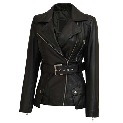 Black Belted Biker Jacket