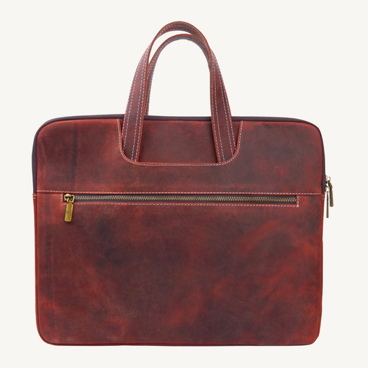Rustic Brown Vintage Laptop Sleeve