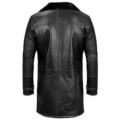 Deep Black Rogue Shearling Coat