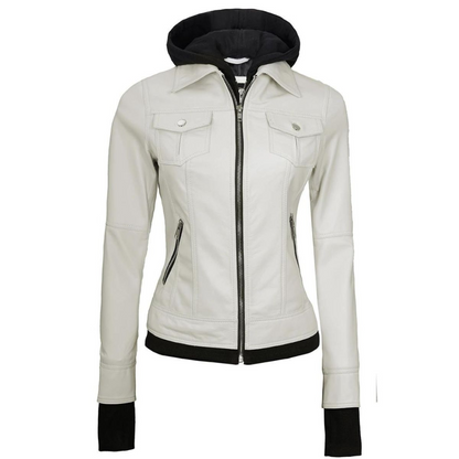 White-Finesse-Bomber-Hooded-Jacket
