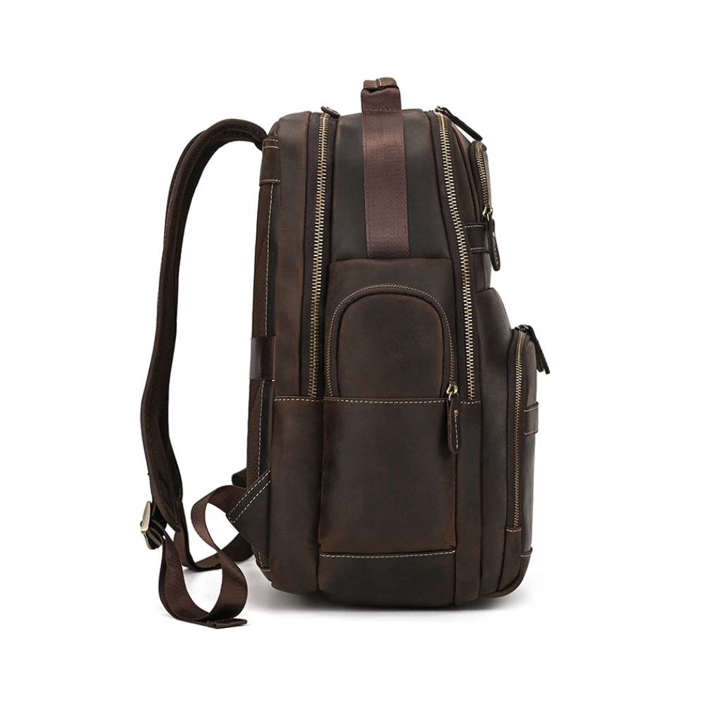Dark Brown Vintage Leather Backpack