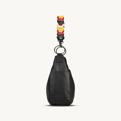 The Black Allure Leather Hobo Bag