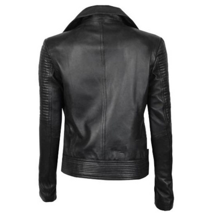 Quilted Black Biker Jacket