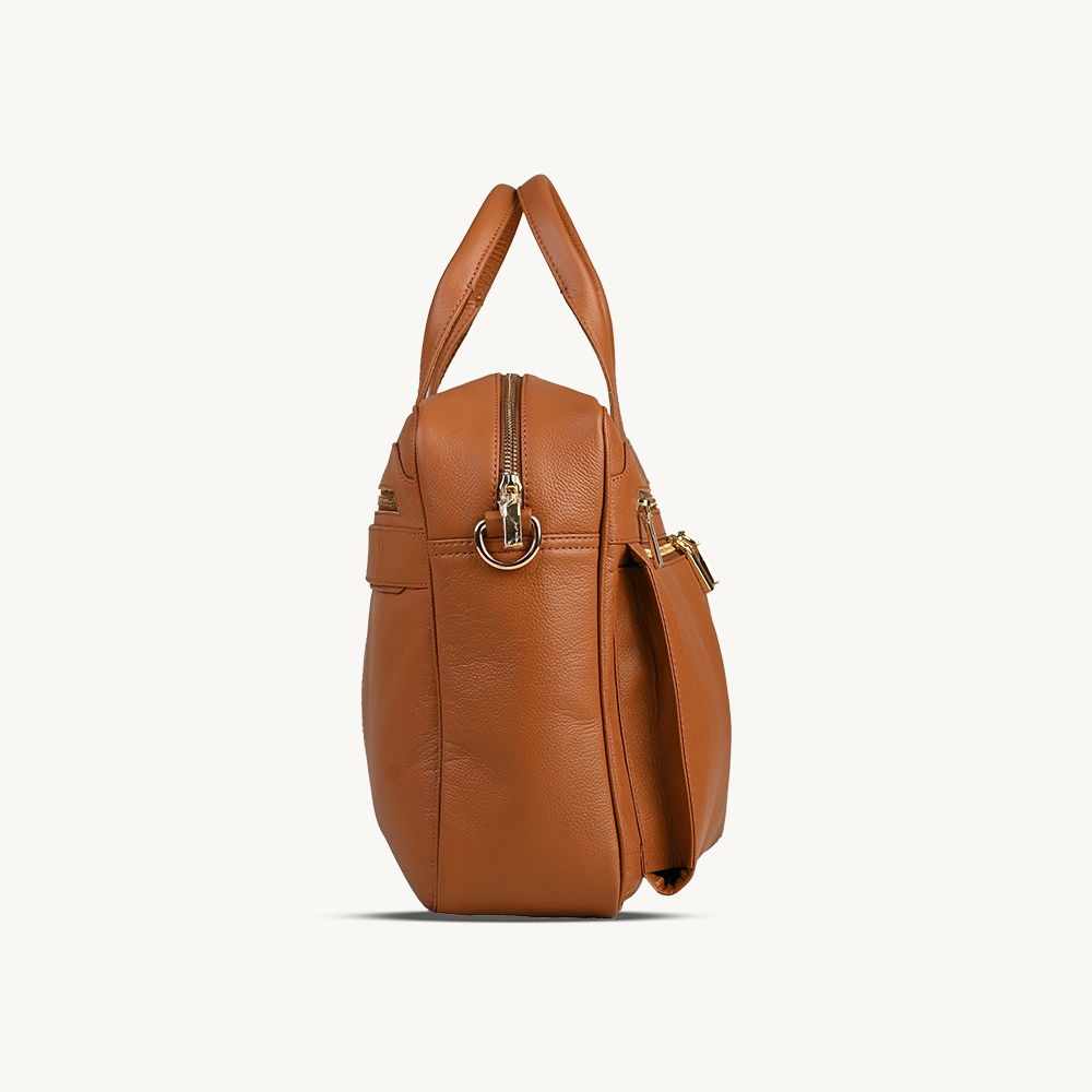 Tan Signature Briefcase