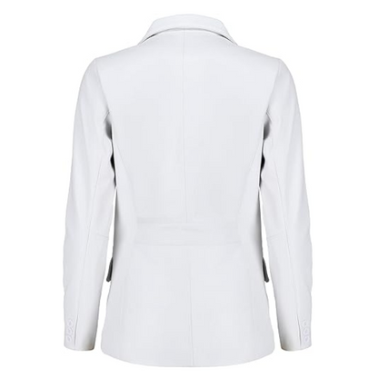 Kim K White Aura Leather Blazer
