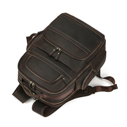 Dark Brown Vintage Leather Backpack