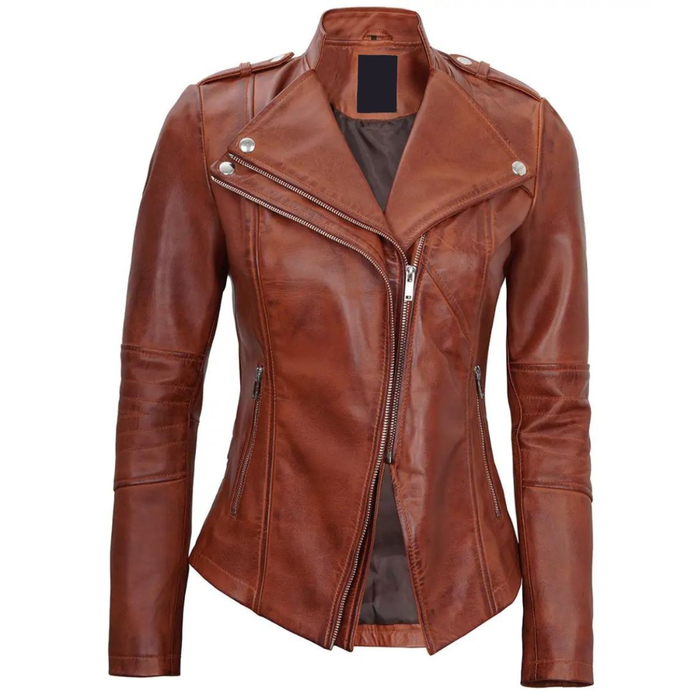 Fitted-Brown-Warlord-Biker-Jacket