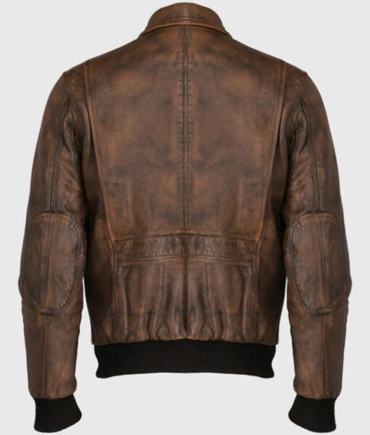 Brown Vintage Vandal Bomber Jacket