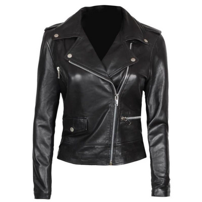 Asymmetrical Black Fury Biker Jacket