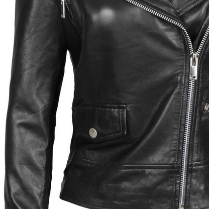 Asymmetrical Black Fury Biker Jacket