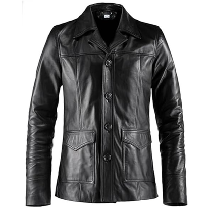Black Lambskin Hitman Blazer
