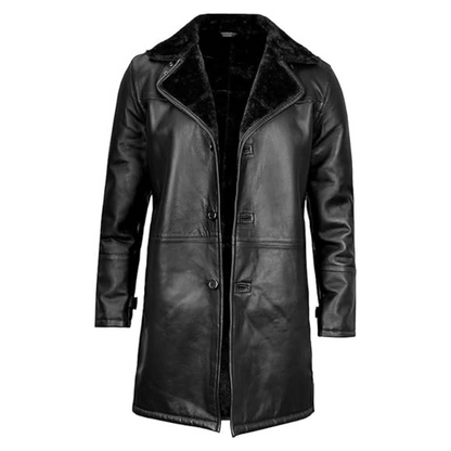 Deep Black Rogue Shearling Coat