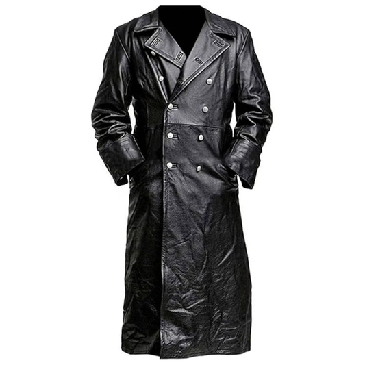Black-WW2-Officer-Leather-Trench-Coat