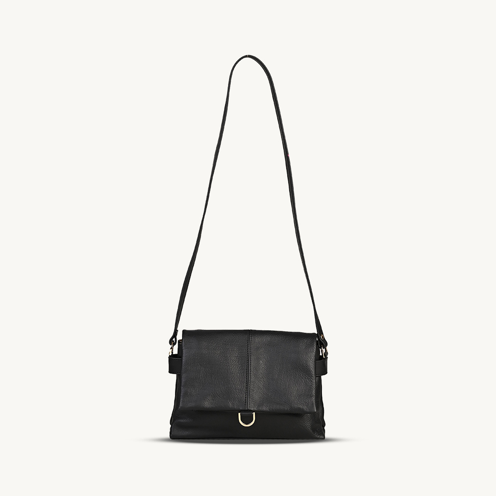 Black Allure Flap Crossbody