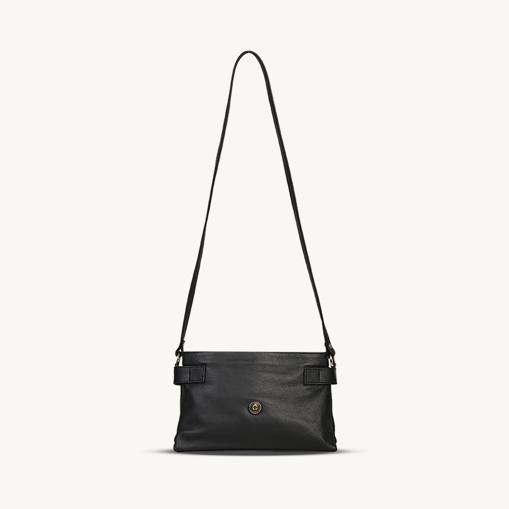 Black Allure Flap Crossbody