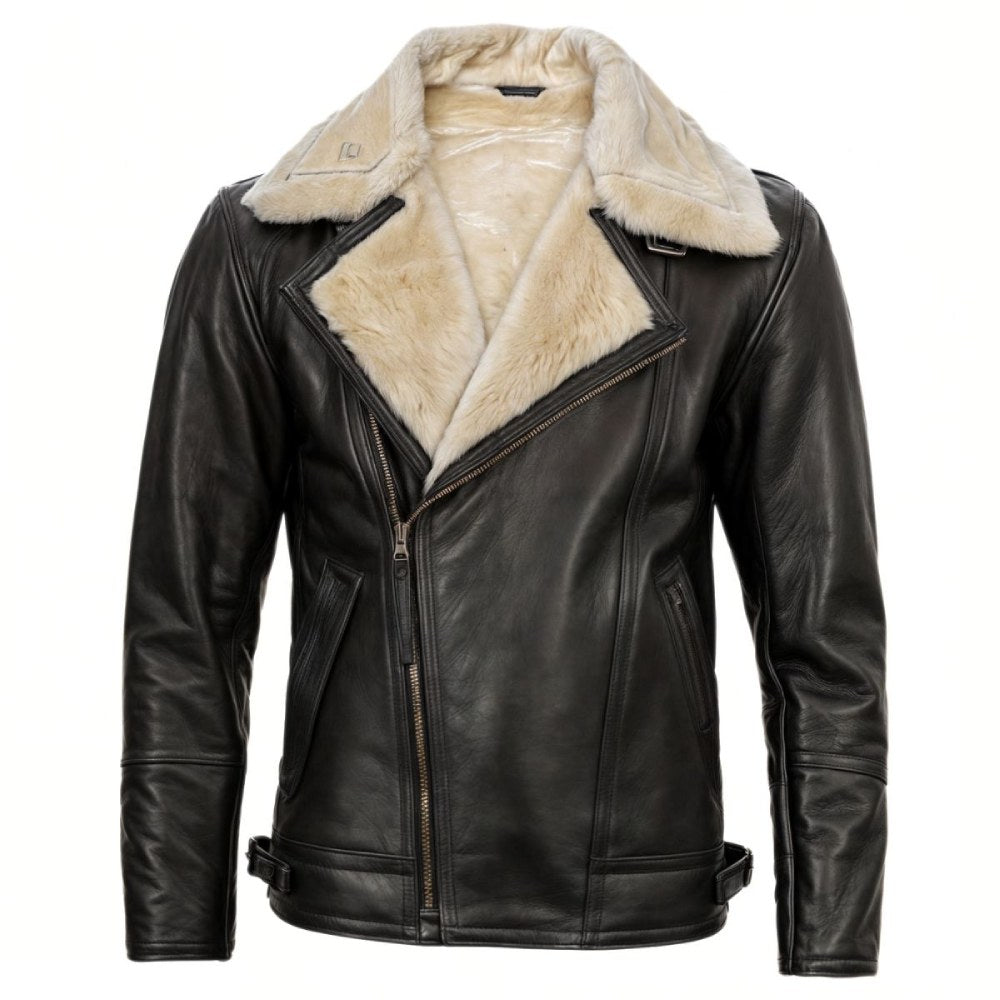 Black Alpha Faux Shearling Jacket