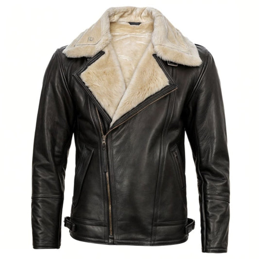 Black Alpha Faux Shearling Jacket