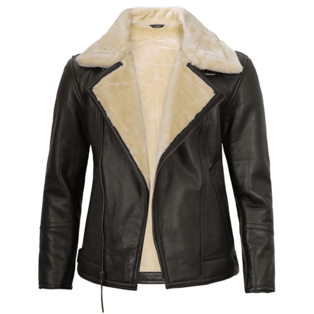 Black Alpha Faux Shearling Jacket