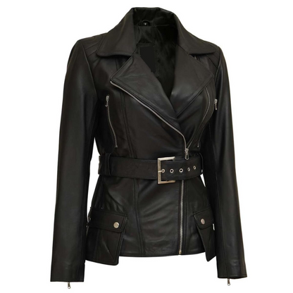 Black Belted Biker Jacket