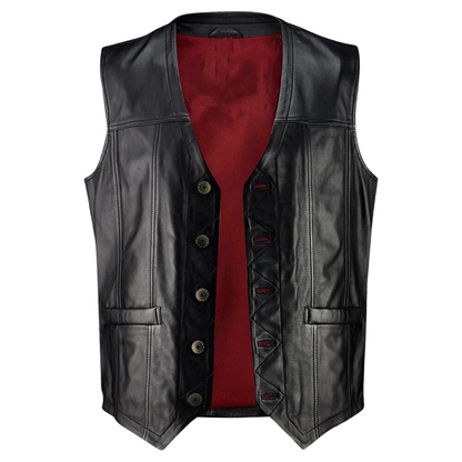 Black-Classic-Biker-Vest