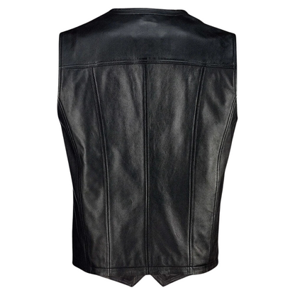 Black Classic Biker Vest