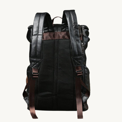 Black Darwin Sphere Leather Backpack
