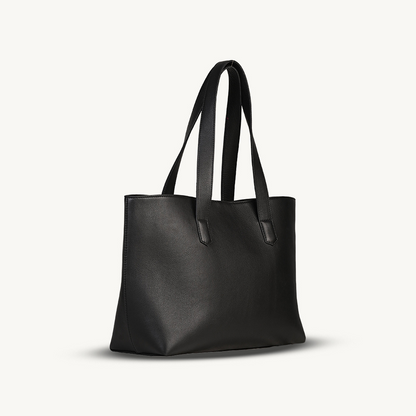 Black Everyday Leather Tote Bag