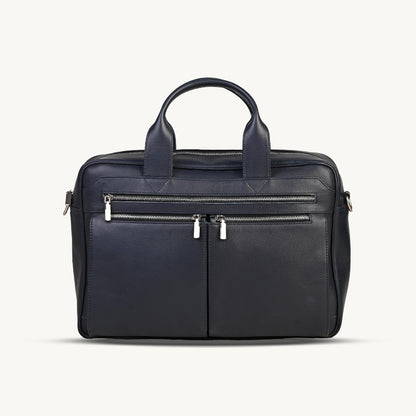 Black Invictus Leather Briefcase