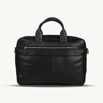 Black Invictus Leather Briefcase