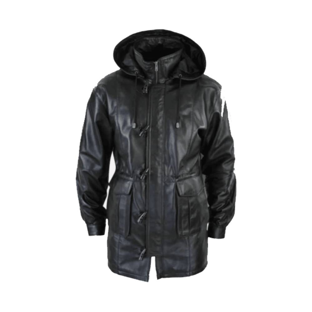 Black Iron Hooded Coat