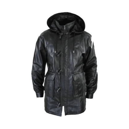 Black Iron Hooded Coat