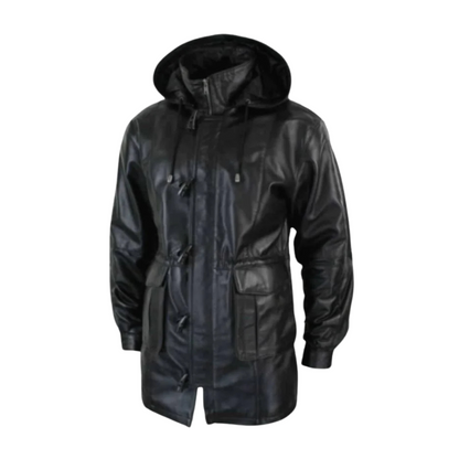 Black Iron Hooded Coat