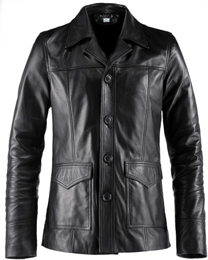 Black Lambskin Hitman Blazer