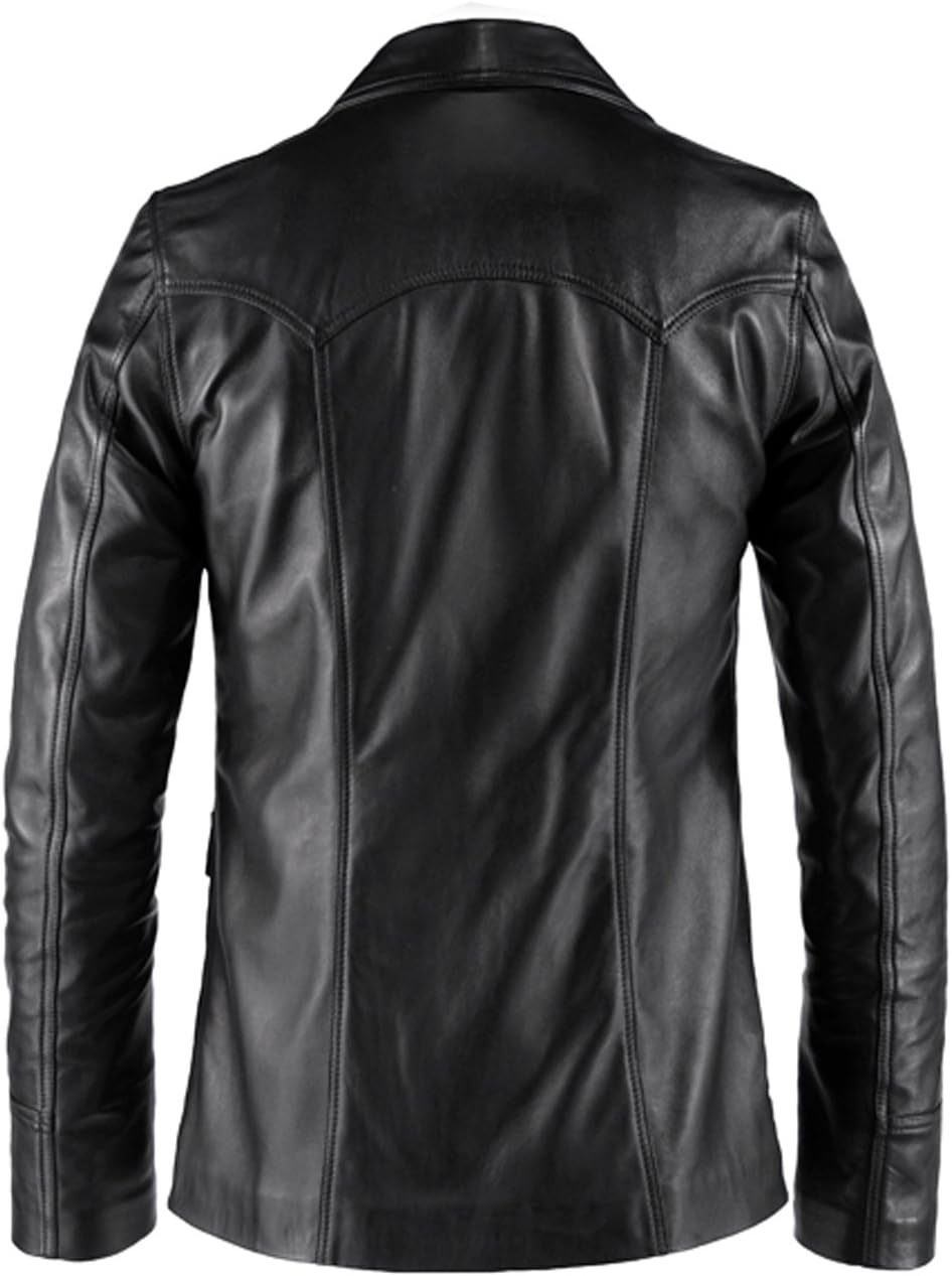 Black Lambskin Hitman Blazer