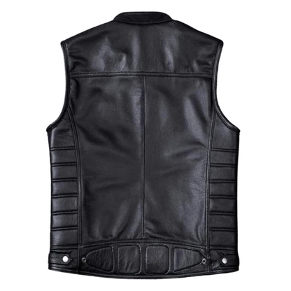 Black Motorcycle Vest