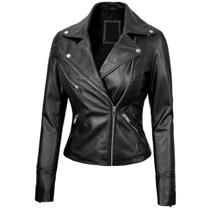 Black Obsidian Biker Jacket