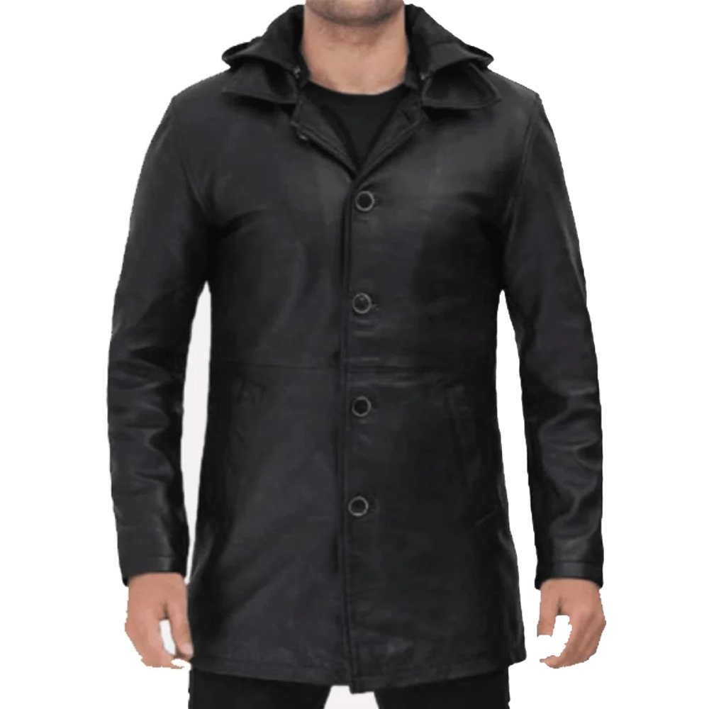 Black Raven Hooded Overcoat