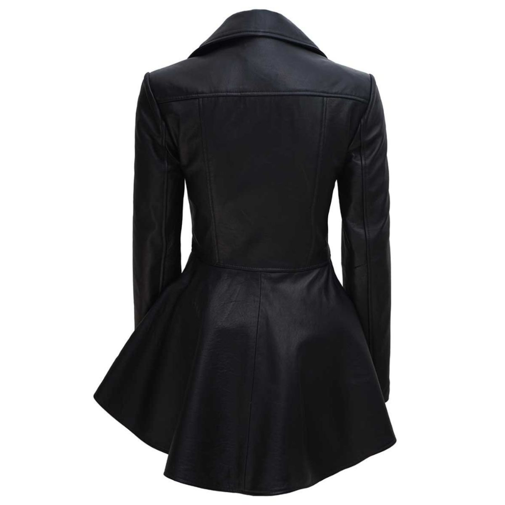 Black Raven Peplum Biker Jacket