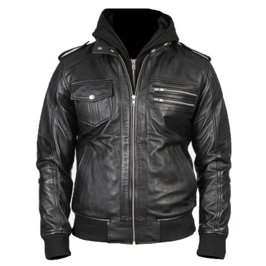 Black Recon Hooded Jacket