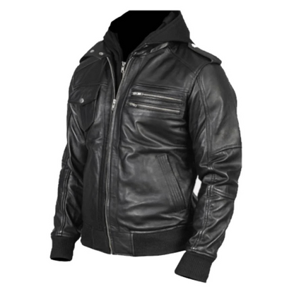 Black Recon Hooded Jacket